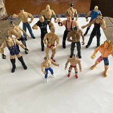 Lot Of 14 Late 90’s & Early 2000 WWE/WWF Jakks & WWC Wrestling Figures See Pics