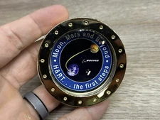 Boeing Moon Mars & Beyond Paperweight Magnifier Dish Medallion
