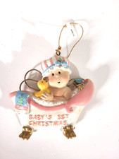 Baby's Girl First Christmas Ornament