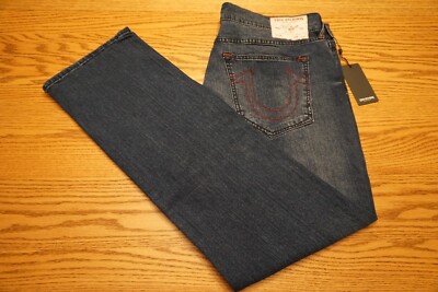 NWT MEN'S TRUE RELIGION JEANS Ricky SN Straight Dark Indigo Blaster $159