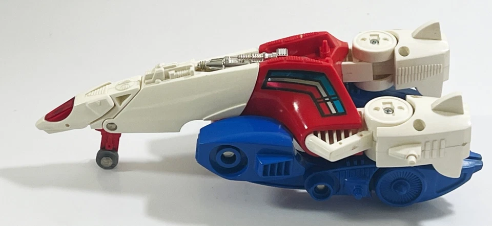 Figura suelta robot transformador triple rojo blanco azul Tomy Tribot 1985 de colección Foto 2 de 4