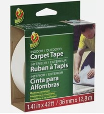Duck Brand 286373 Indoor/Outdoor Carpet Tape, 1.41-Inch x 42 Feet, White 