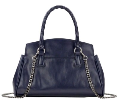 Patricia Nash Marianna Leather Convertible Satchel Bag-Oceano Blue-NWT-$269.95