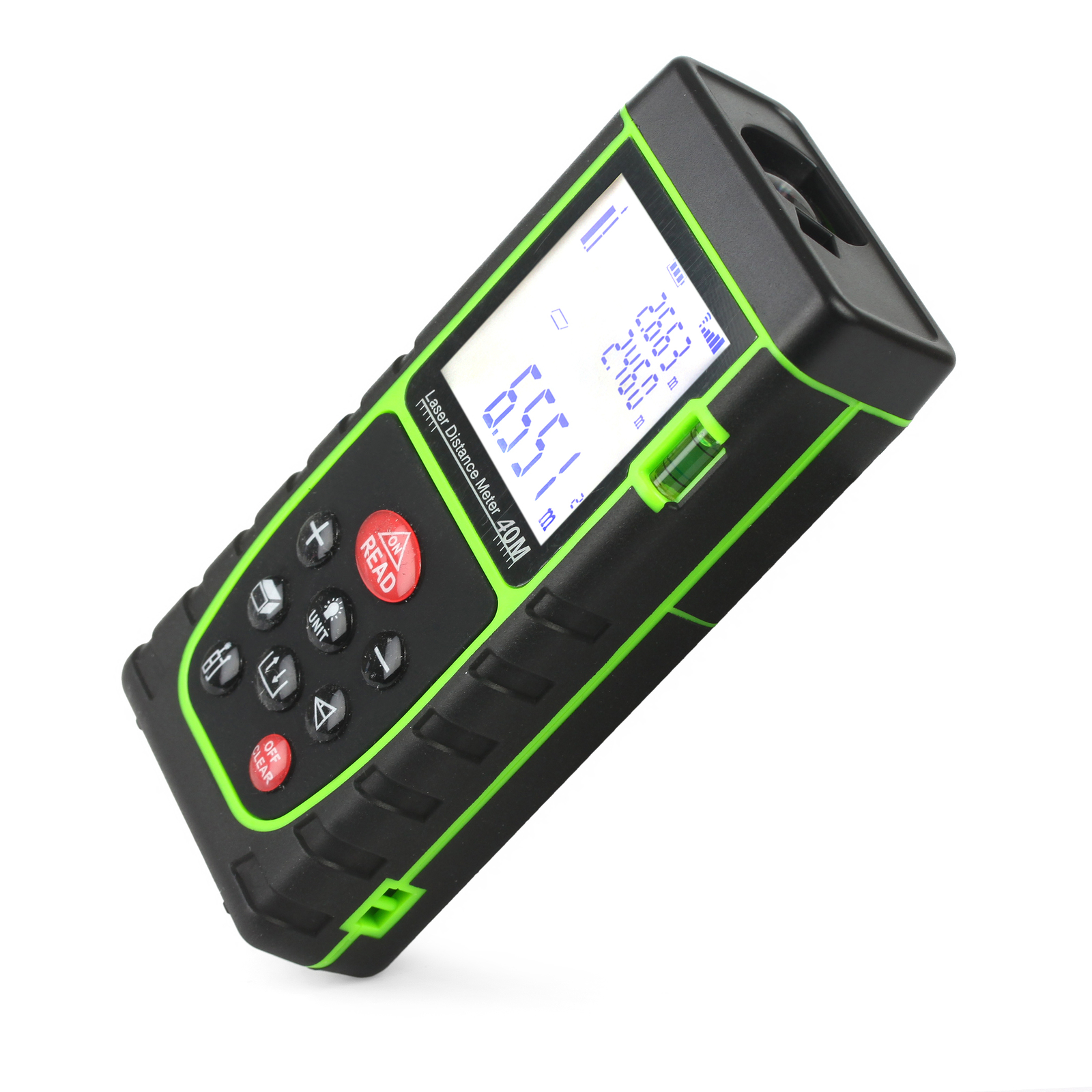 Laser Distance 40m Meter Rangefinder Range Finder Tape Measure LCD Bubble Level