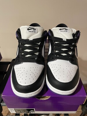 Nike SB Dunk Low Court Purple Size 11 NEW BQ6817-500 Black White