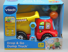 VTech Drop  Go Dump Truck Teaches Colors, Numbers, Sounds  Phrases 3-36M New