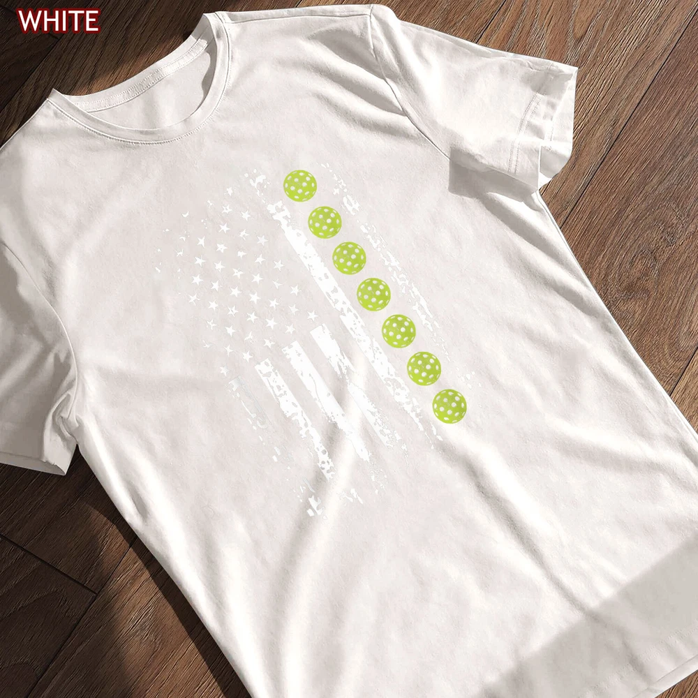 Pickleball Shirt American Flag Tee Gift for Pickleball Player Enthusiasts