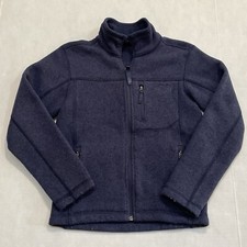 The North Face Dark Blue Fleece Long Sleeve Full-Zip Jacket Boys Sz Small 7/8
