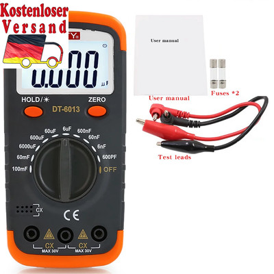 DT6013 High Precision Digital Capacitance Meter for Measuring Capacitor Capacity