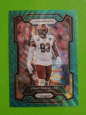 2023 Panini Prizm #298 Jonathan Allen Washington Commanders Green Wave Prizm
