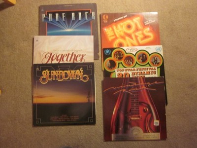 K-tel 6 lot 20 Dynamic Hits, Hot Ones, Vintage Rock, Pure Rock, Sundown, Togethe