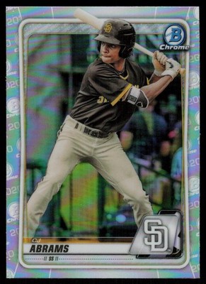 CJ ABRAMS 2020 BOWMAN DRAFT CHROME REFRACTORS RC SAN DIEGO PADRES #BD-189