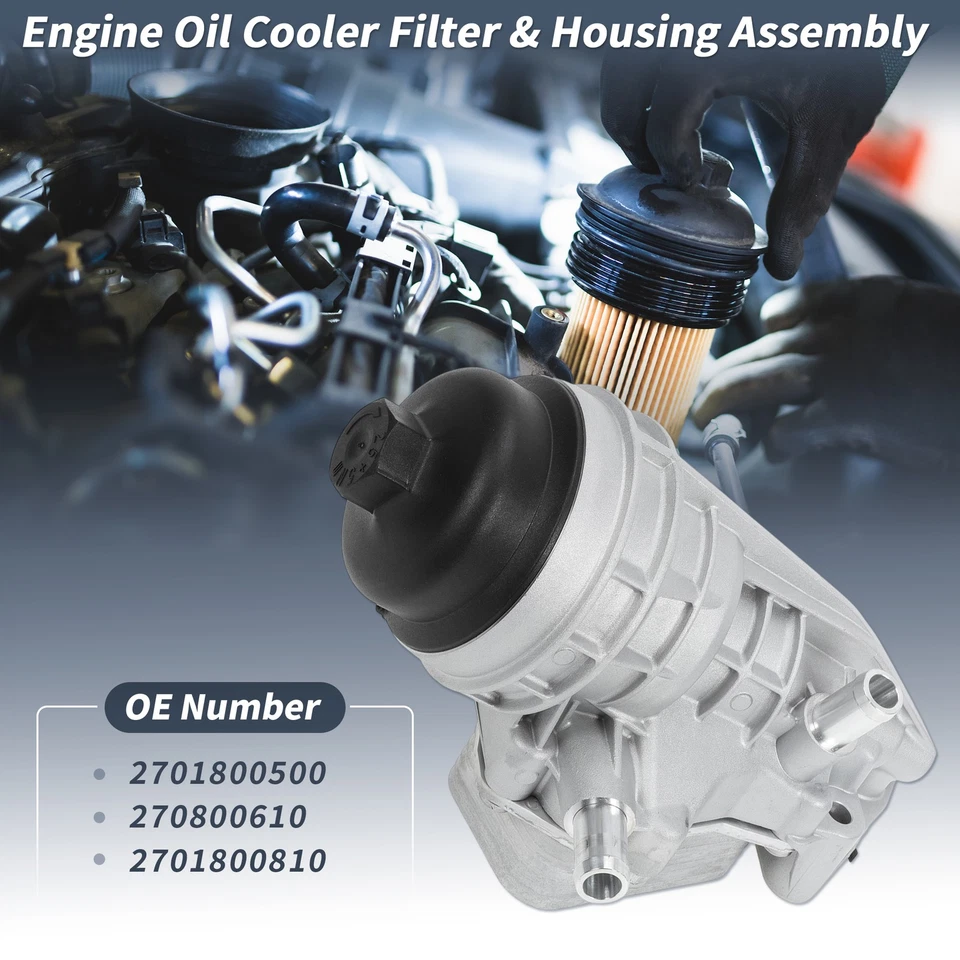 No.2701800500 Upgrade Oil Filter Housing for Mercedes-Benz A220 GLA250 GLB250 - Image 3 of 4