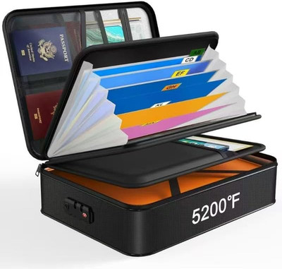 Document Organizer with 5200  Heat Insulated,15.0''X11.0''X4.3'' Water Resistant an