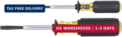 Klein Tools 85153K Slotted Screw-Holding Screwdriver Set, 3/16-Inch, 1/4-Inch Sp