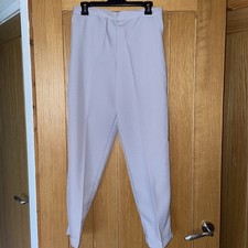 Light Grey Polyester Back Elastic Waist 2 Side Pockets Trousers Size 12S Leg 25”