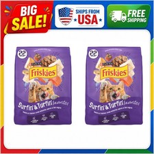 2 Pack Purina Friskies Surfin' Turfin' Dry Cat Food 22 lb Bag 44 lbs Total