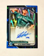 Jeter Martinez 2024 1st Bowman Chrome AUTO BLUE RayWave REFRACTOR 036/150 RC V6