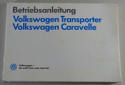 Operating Instructions/Manual VW Bus/Transporter/Caravelle T3 status 07/1989