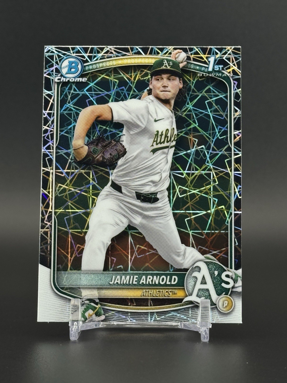 2025 Bowman Draft Jamie Arnold 1st Bowman Chrome Laser Refractor #BDC-30