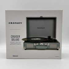Crosley Cruiser Deluxe Turntable CR8005D-TN Slate Blue New Open Box Bluetooth