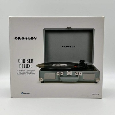 Crosley Cruiser Deluxe Turntable CR8005D-TN Slate Blue New Open Box Bluetooth