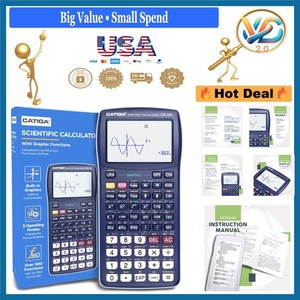 CS229 Calculateur scientifique graphique 280+ Fonctions 3" LCD bleu