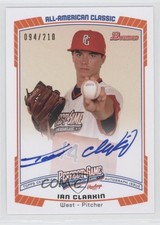2013 Bowman Draft Perfect Game All-American 94/210 Ian Clarkin #PG-IC Auto 00pj