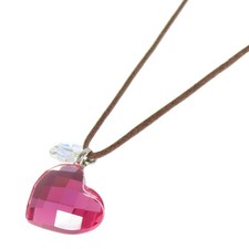 SWAROVSKI heart Necklace Crystal Ladies Used 