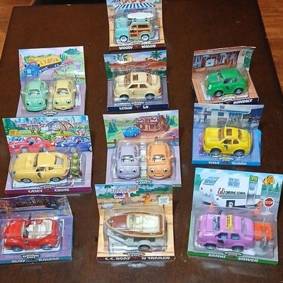 Chevron Cars Diecast Toy Vehicle Lot Plastic Rudy Ragtop Woody Wagon. 