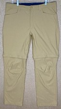Eddie Bauer Pants Mens 38x32 Tan Beige Convertible Tech Pant Stretch Hiking