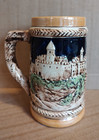 Vintage Lego Fine Quality Japan Pottery Beer Stein Mug w/ Couple and Castle — photo 3