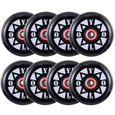 Rollerex YOLO Inline Skate Wheels   8-Pack Optional Bearings, Spacers and Wa...