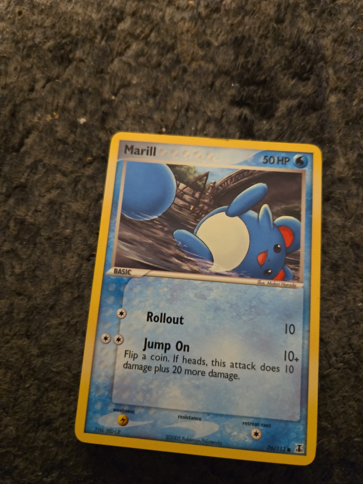 Marill -EX Delta Species - 76/113 - Stamped Reverse Holo - Pokemon TCG