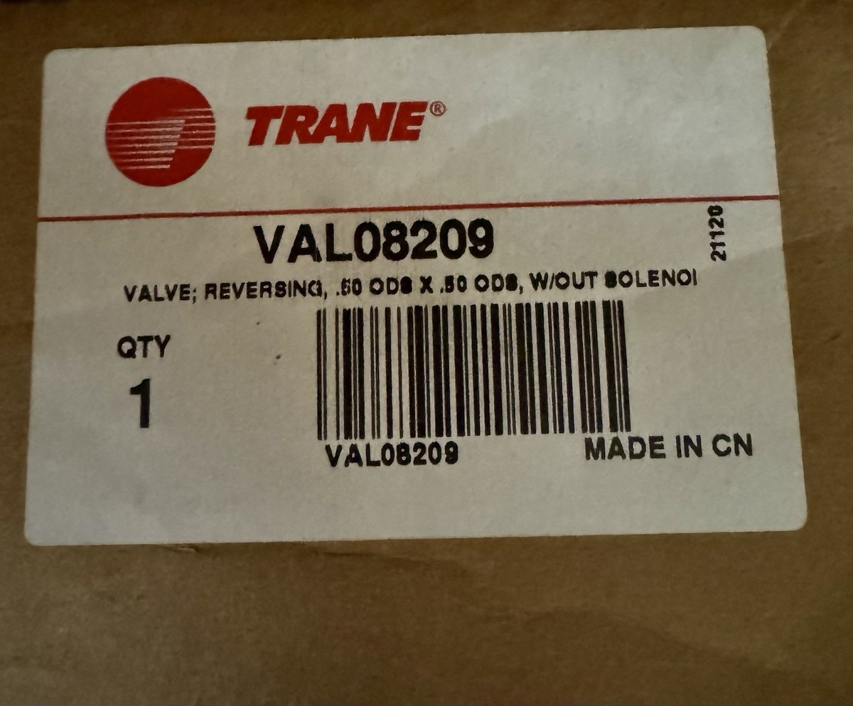 TRANE VAL08209 Appliance Reversing Valve 50odsx50ods W/out Selena