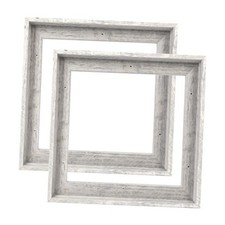 Farmhouse Floating Frame for 12x12 Canvas Oil 12x12" Distressed White