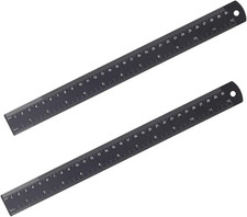 Lineal aus Kunststoff, gerade, 30 cm/300 mm, 2 St&uuml;ck