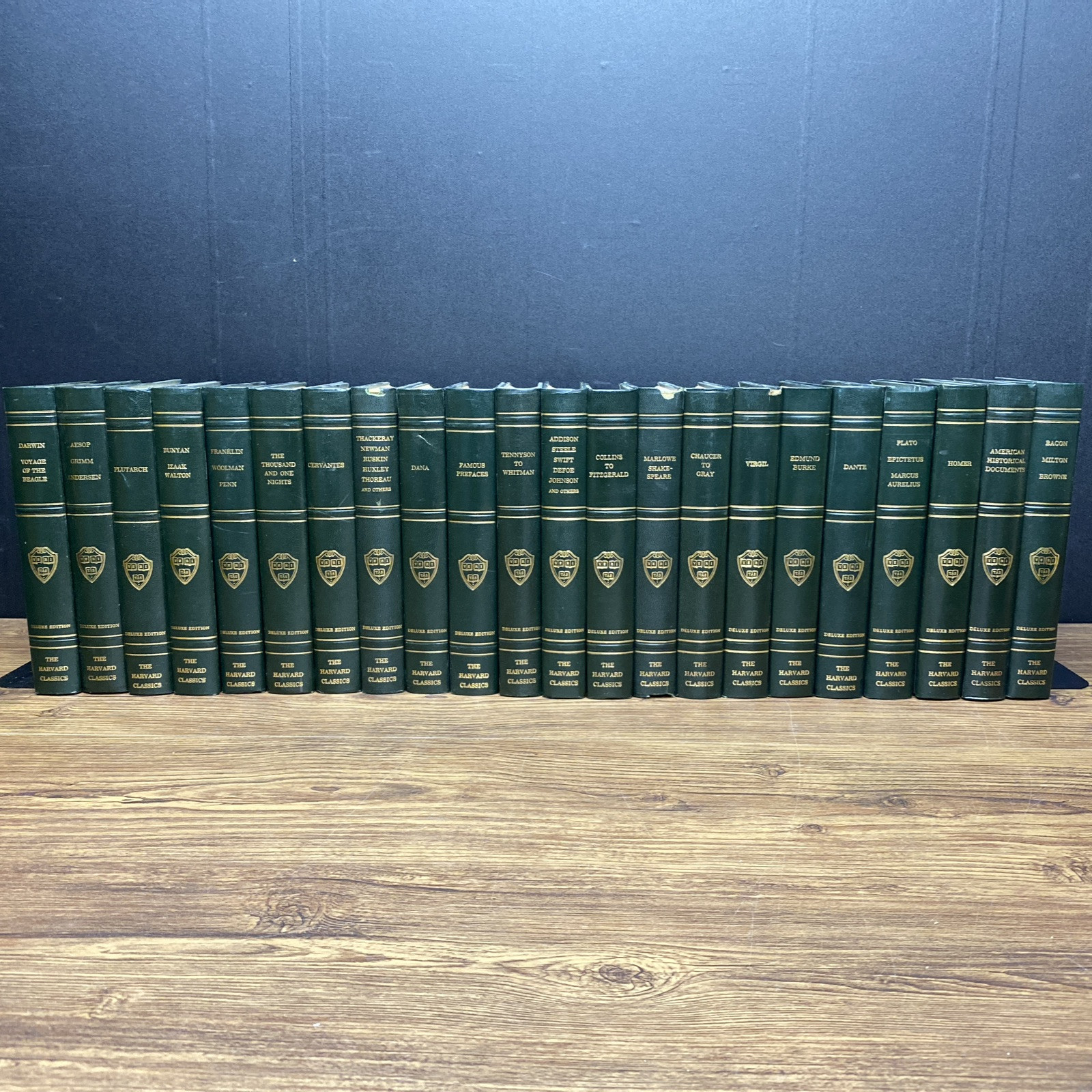 Harvard Classics 1969 Deluxe 22-Volume Set Green Gold Registered Edition