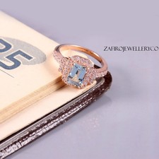 Aquamarine Ring, Promise Ring, Statement Ring, March Birthstone, Gift For Her