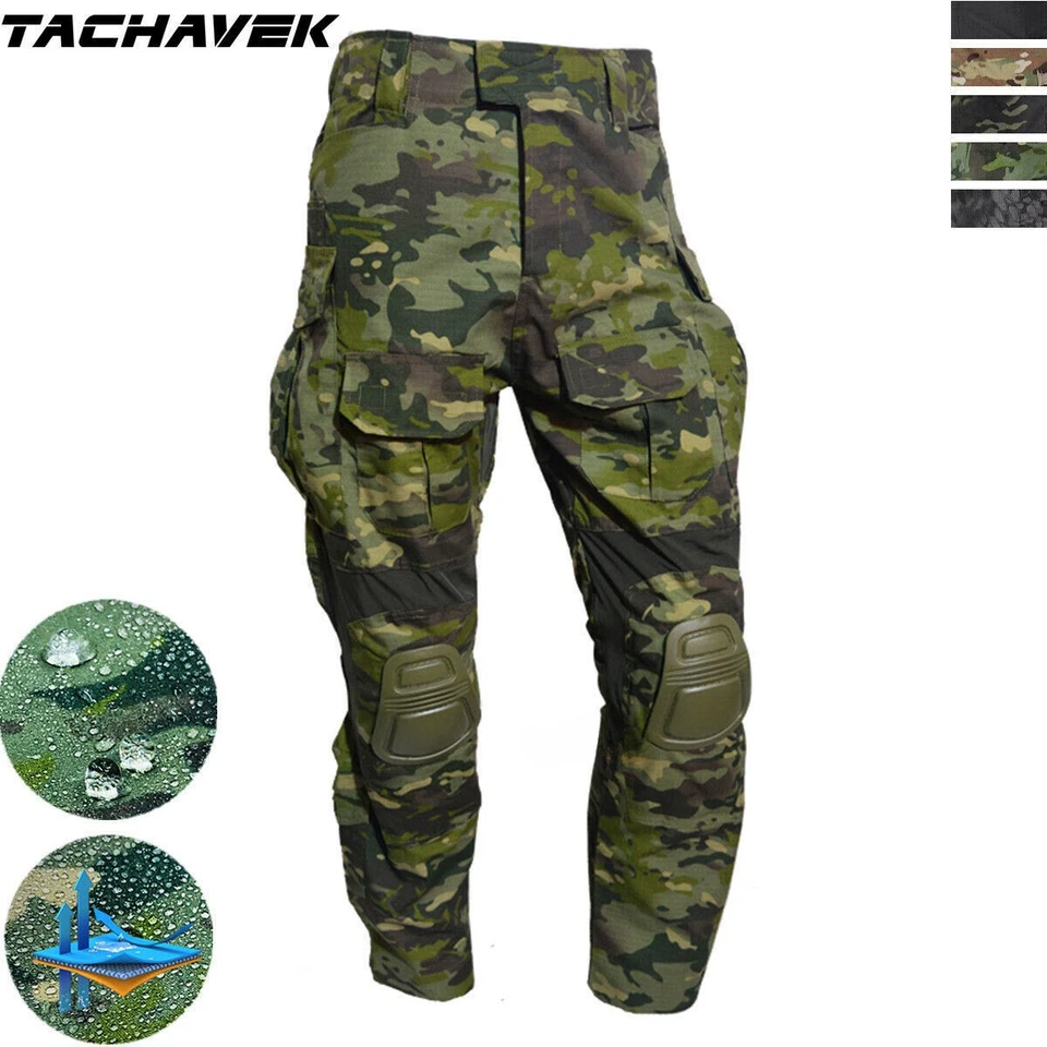Pantalones tácticos militares del ejército de Estados Unidos para hombre GEN3 combate impermeables camuflados pantalones informales Foto 2 de 4