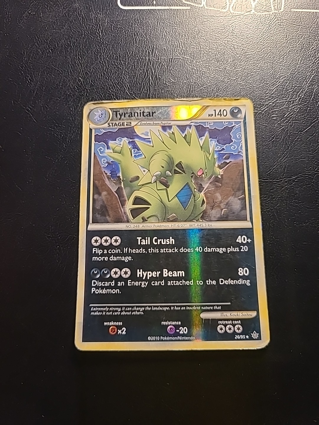 2010 Pokemon, Unleashed, #26/95 Tyranitar, Reverse Holo Rare