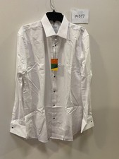 SKOPES Tailored Fit Long Sleeve Lux White Shirt Collar 16.5" ph577