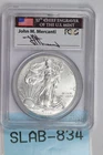 2014 $1 SILVER AMERICAN EAGLE PCGS MS70 1oz 999 MERCANTI SIGNED AUTO SLAB-834