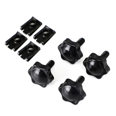 4X Satteltaschenhebel Schlossschrauben Schwarz Für Glide King Touring 96-19
