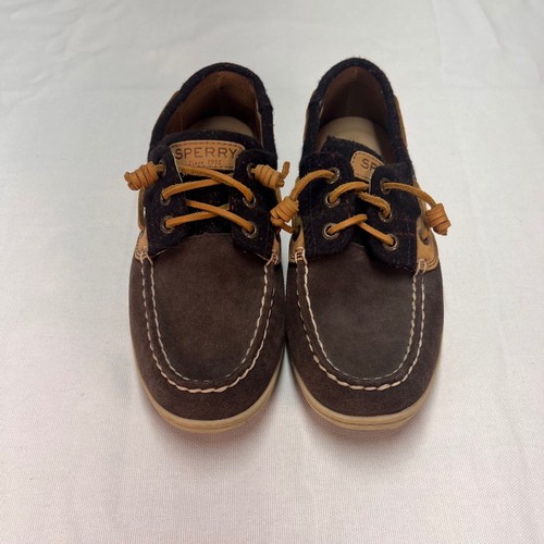 Sperry Top-Sider Bootsschuhe braun Wildleder Leder Freizeit Komfort Damen 7,5