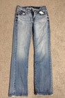 BKE Men’s Blue Denim Jeans Straight Fit Regular Light Wash 4 Pocket Logo — photo 1
