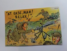 WW2 Postcard Soldier Machine Gun Post Card Militaria Vintage WW II History WW11 