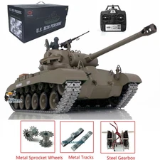 US STOCK Henglong 1/16 7.0 Upgraded M26 Pershing RTR RC Tank 3838 Metal Tracks