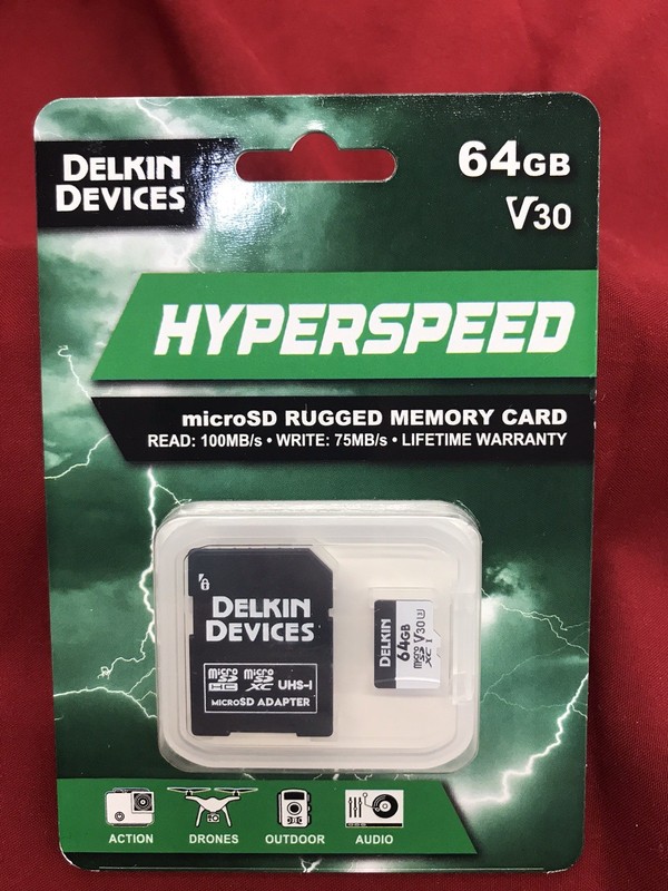 Delkin Devices Hyperspeed 64GB Micro Sd Card New In Pkg
