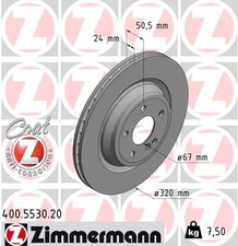 2x Bremsscheibe COAT Z ZIMMERMANN 400.5530.20 für MERCEDES R231 SL 350 231 457